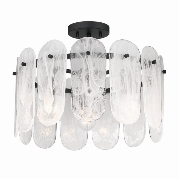 Minka-Lavery - 2596-899 - Three Light Semi-Flush Mount - Oldmill - Dark Matte Black