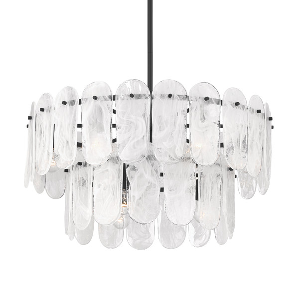 Minka-Lavery - 2599-899 - Nine Light Pendant - Oldmill - Dark Matte Black