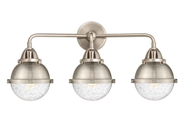 Innovations - 288-3W-SN-HFS-64-SN - Three Light Bath Vanity - Nouveau 2 - Brushed Satin Nickel