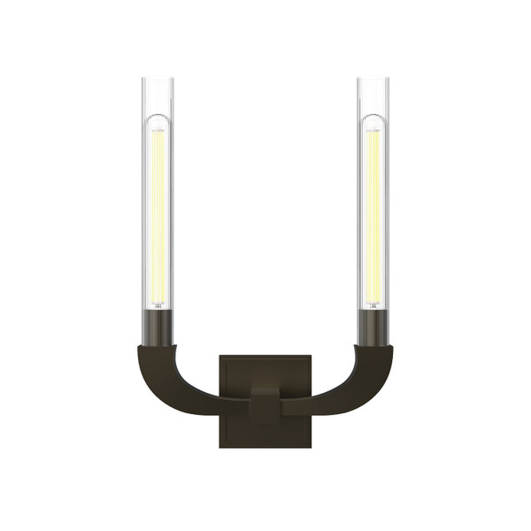 Alora - WV316002UBCR - Two Light Bathroom Fixture - Flute - Ribbed Glass/Urban Bronze