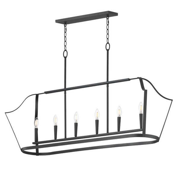 Maxim - 10427BK - Six Light Linear Pendant - Arden - Black