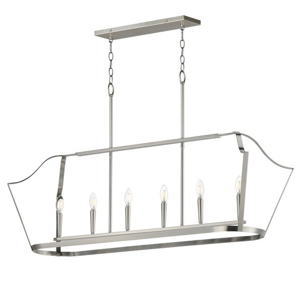 Maxim - 10427SN - Six Light Linear Pendant - Arden - Satin Nickel
