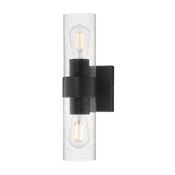 Maxim - 10462CDBK - Two Light Wall Sconce - Livingston - Black