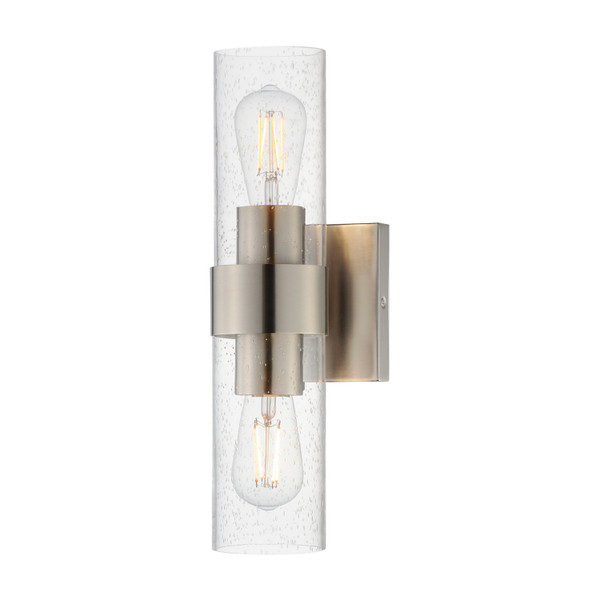 Maxim - 10462CDSN - Two Light Wall Sconce - Livingston - Satin Nickel