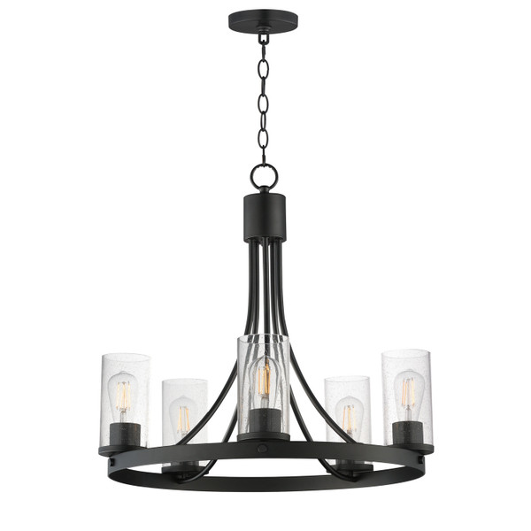 Maxim - 10465CDBK - Five Light Chandelier - Livingston - Black
