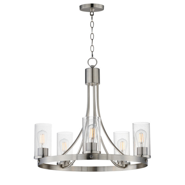 Maxim - 10465CDSN - Five Light Chandelier - Livingston - Satin Nickel