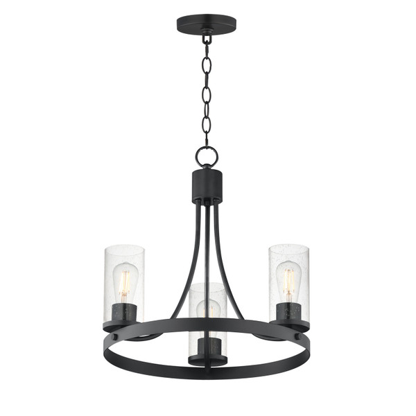 Maxim - 10467CDBK - Three Light Chandelier - Livingston - Black