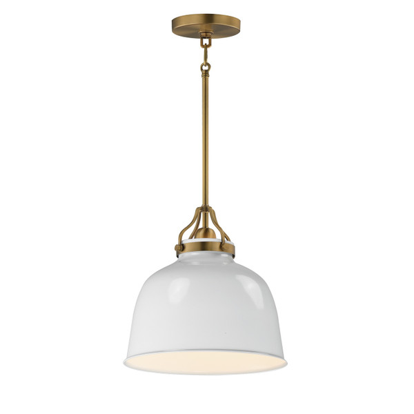 Maxim - 21424GWNAB - One Light Pendant - Hollis - Natural Aged Brass