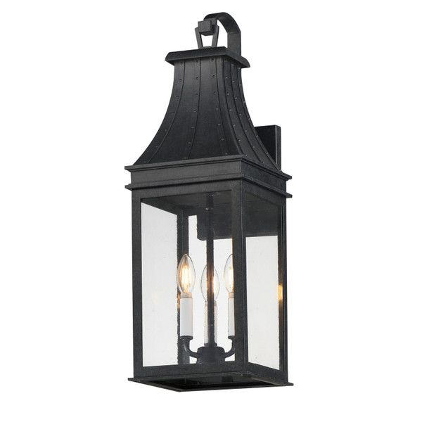 Maxim - 40984TCBKP - Three Light Outdoor Wall Sconce - Bramwell VX - Black Patina