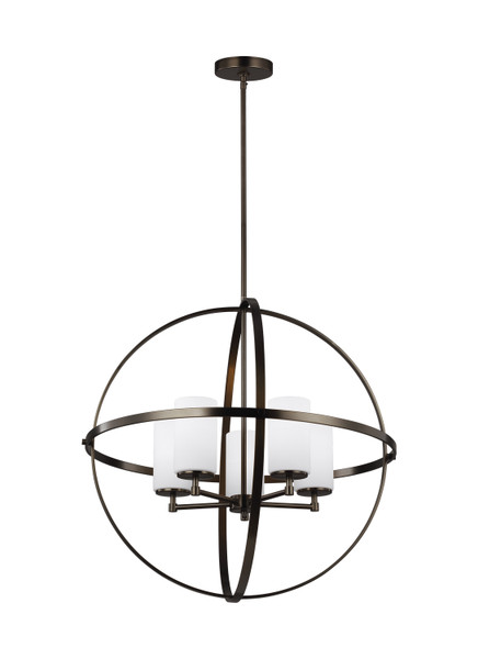 Generation Lighting - 3124605-778 - Five Light Chandelier - Alturas - Brushed Oil Rubbed Bronze