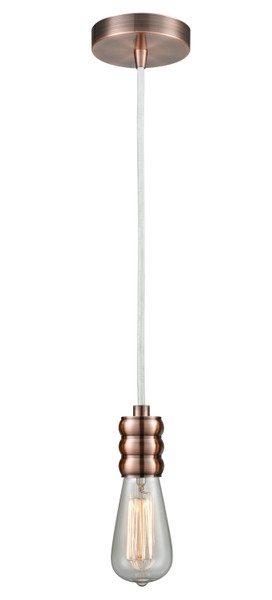 Innovations - 100AC-10W-5AC - One Light Mini Pendant - Gatsby - Antique Copper