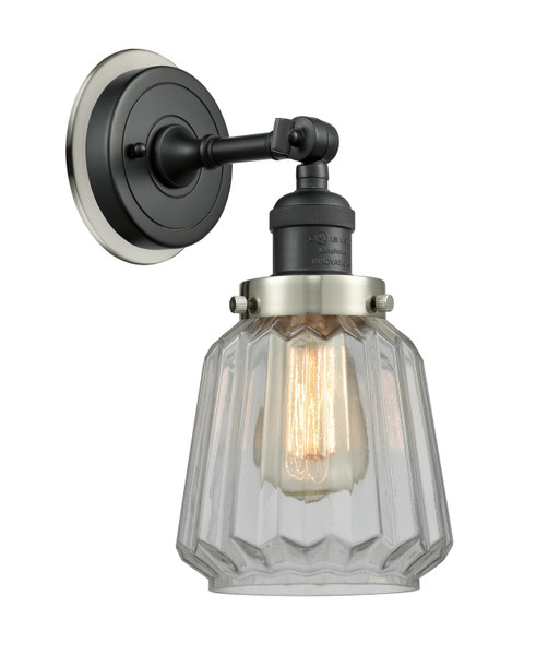 Innovations - 203BK-BPSN-HRSN-G142 - One Light Wall Sconce - Franklin Restoration - Matte Black
