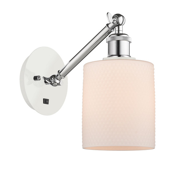Innovations - 317-1W-WPC-G111 - One Light Wall Sconce - Ballston - White Polished Chrome