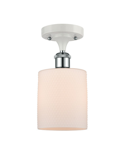 Innovations - 516-1C-WPC-G111-LED - LED Semi-Flush Mount - Ballston - White Polished Chrome