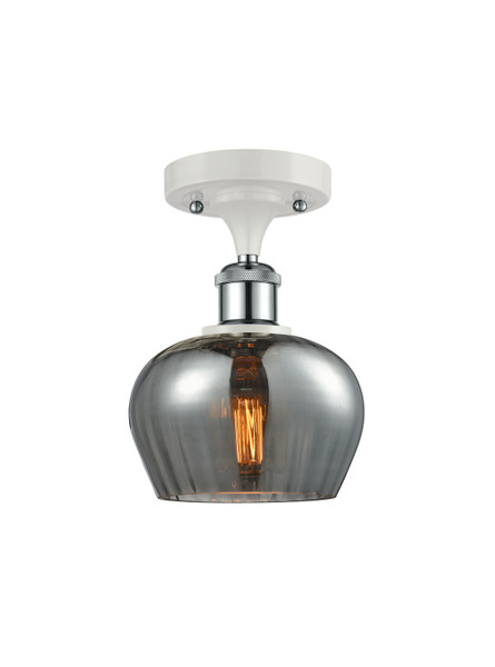 Innovations - 516-1C-WPC-G93 - One Light Semi-Flush Mount - Ballston - White Polished Chrome