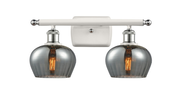 Innovations - 516-2W-WPC-G93 - Two Light Bath Vanity - Ballston - White Polished Chrome