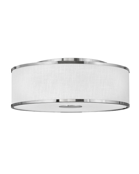 Hinkley - 42010BN - LED Foyer Pendant - Halo Off White - Brushed Nickel