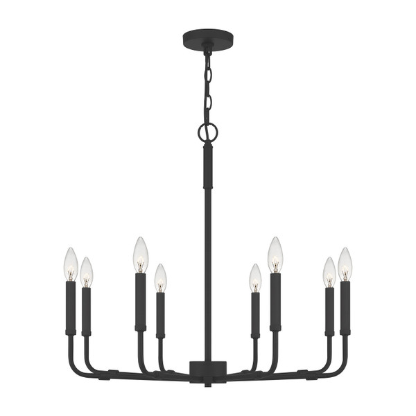 Quoizel - ABR5028MBK - Eight Light Chandelier - Abner - Matte Black