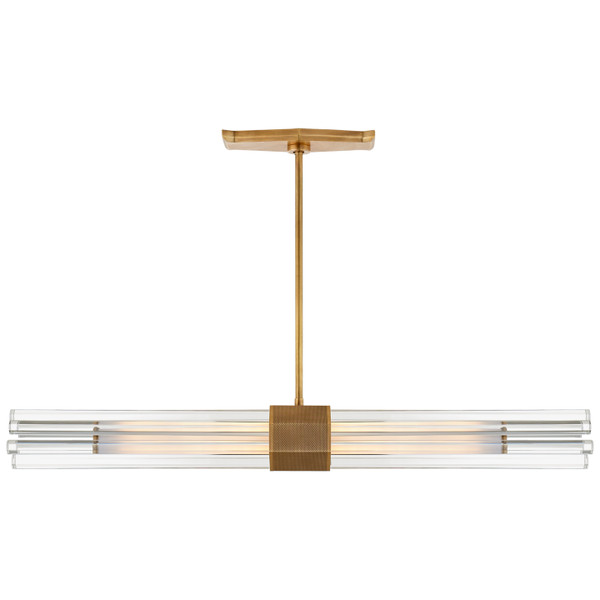 Visual Comfort Signature - LR 5910HAB-CG - LED Linear Chandelier - Fascio - Hand-Rubbed Antique Brass