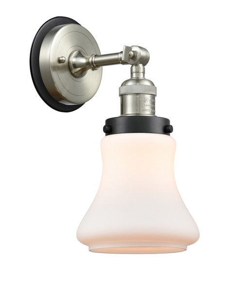 Innovations - 203SN-BPBK-HRBK-G191 - One Light Wall Sconce - Franklin Restoration - Brushed Satin Nickel
