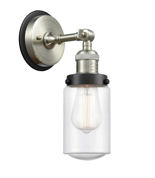 Innovations - 203SN-BPBK-HRBK-G314 - One Light Wall Sconce - Franklin Restoration - Brushed Satin Nickel