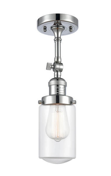 Innovations - 201F-PC-G312-LED - LED Semi-Flush Mount - Franklin Restoration - Polished Chrome
