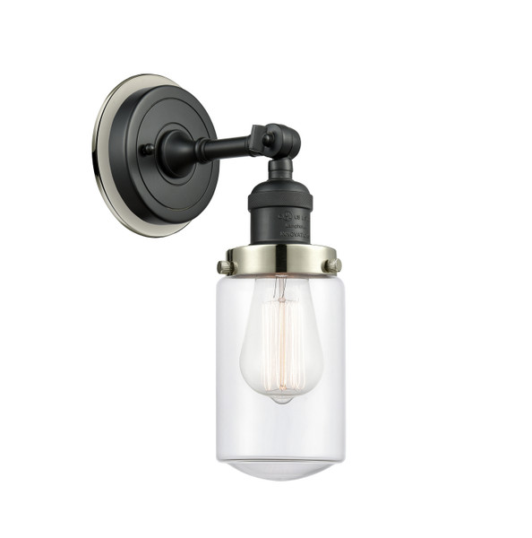 Innovations - 203BK-BPPN-HRPN-G312 - One Light Wall Sconce - Franklin Restoration - Matte Black