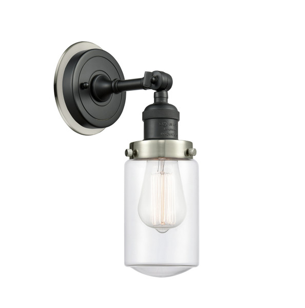 Innovations - 203BK-BPSN-HRSN-G312 - One Light Wall Sconce - Franklin Restoration - Matte Black