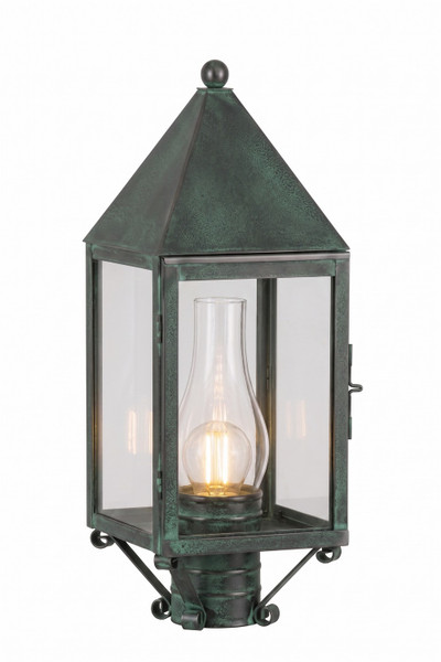 Innovations - 9520-VG-CL-C - One Light Post Lantern - Ashford - Verde Green