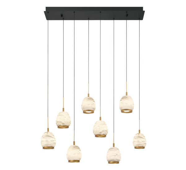Lib & Co. - 12140-02 - LED Chandelier - Lucidata - Matte Black