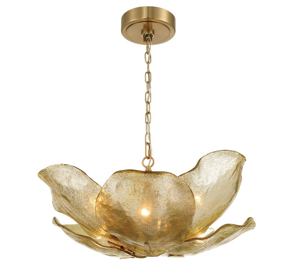 Lib & Co. - 12205-037 - Six Light Flushmount / Pendant - Corato - Brushed Brass