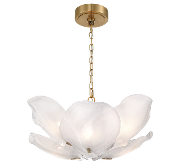 Lib & Co. - 12205-039 - Six Light Flushmount / Pendant - Corato - Brushed Brass