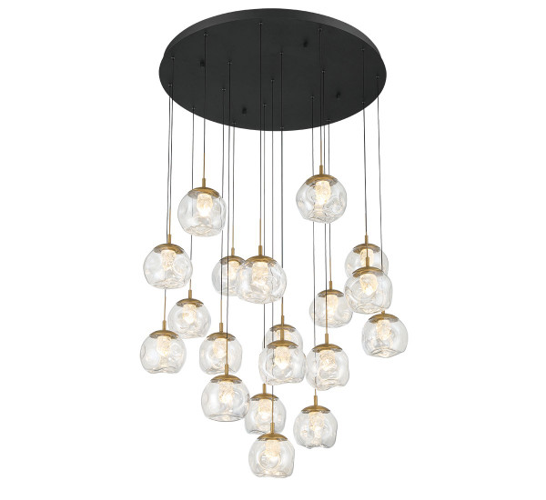 Lib & Co. - 12442-02 - LED Chandelier - Camerino - Matte black