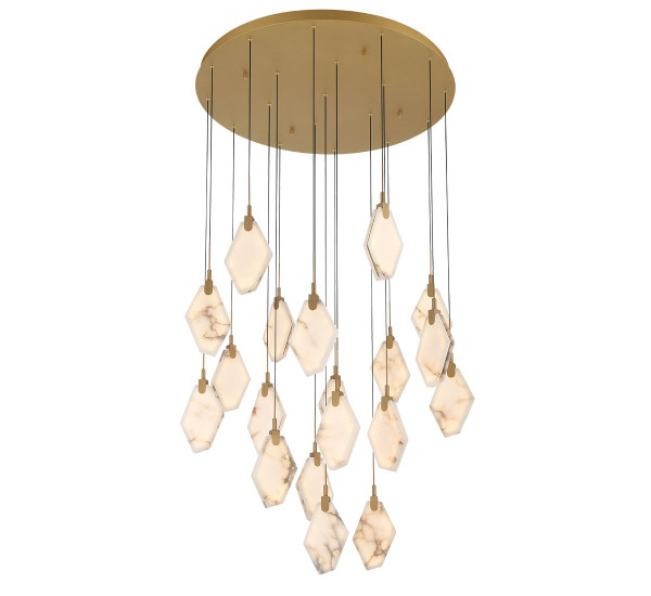 Lib & Co. - 12384-030 - LED Chandelier - Kosmos - Painted antique brass
