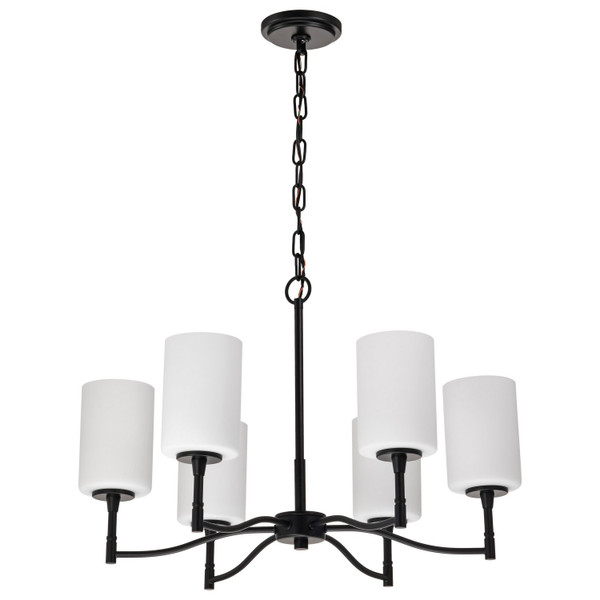 Nuvo Lighting - 60-8216 - Six Light Chandelier - Liam - Matte Black