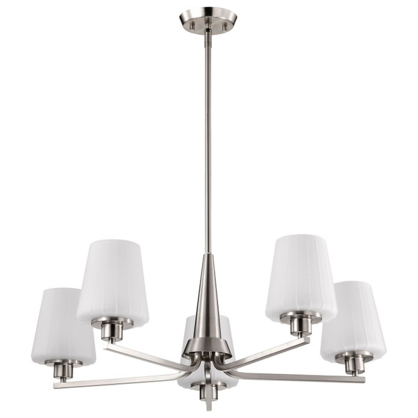 Nuvo Lighting - 60-8225 - Five Light Chandelier - Lune - Brushed Nickel