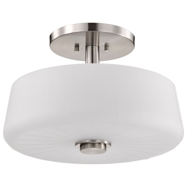 Nuvo Lighting - 60-8229 - Three Light Semi-Flush Mount - Lune - Brushed Nickel
