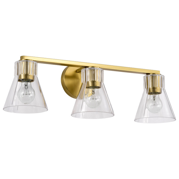 Nuvo Lighting - 60-8343 - Three Light Vanity - Gianna - Vintage Brass