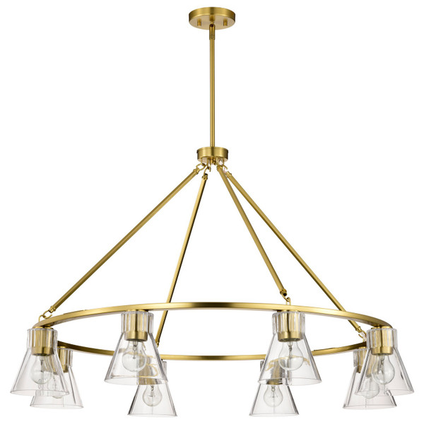 Nuvo Lighting - 60-8346 - Eight Light Chandelier - Gianna - Vintage Brass