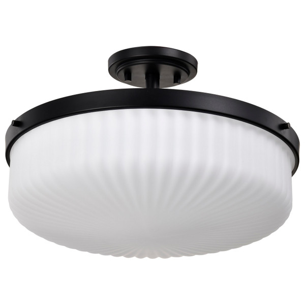 Nuvo Lighting - 60-8647 - Three Light Semi-Flush Mount - Solara - Matte Black