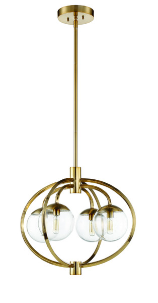 Craftmade - 45524-SB - Four Light Chandelier - Piltz - Satin Brass