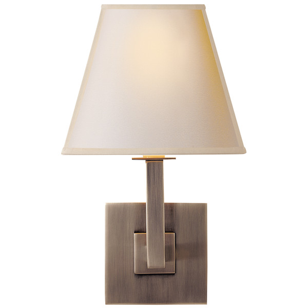 manufacturer_finish:Brushed Steel|manufacturer_glass:4 X 7 X 6.5 Natural Paper Square