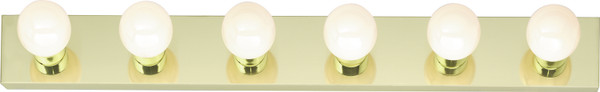 Nuvo Lighting - SF77-190 - Six Light Vanity - Polished Brass