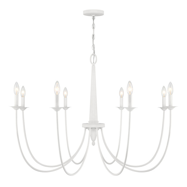 Savoy House - 1-1202-8-83 - Eight Light Chandelier - Stonecrest - Bisque White