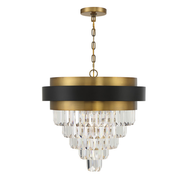 Savoy House - 1-1669-4-143 - Four Light Chandelier - Marquise - Matte Black w/Warm Brass