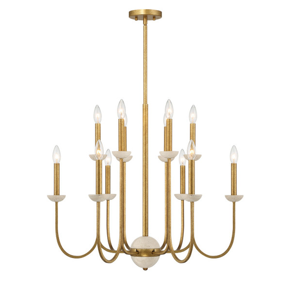 Savoy House - 1-2294-12-262 - 12 Light Chandelier - Oakhurst - Antique Gold