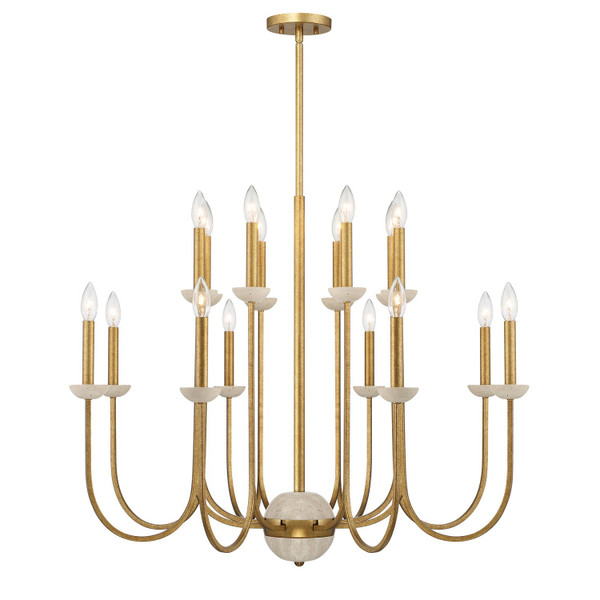 Savoy House - 1-2296-16-262 - 16 Light Chandelier - Oakhurst - Antique Gold