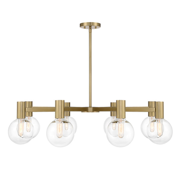 Savoy House - 1-3074-8-322 - Eight Light Chandelier - Wright - Warm Brass