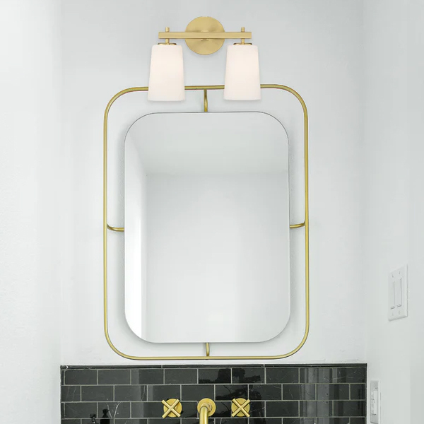 Two-light bathroom vanity fixture