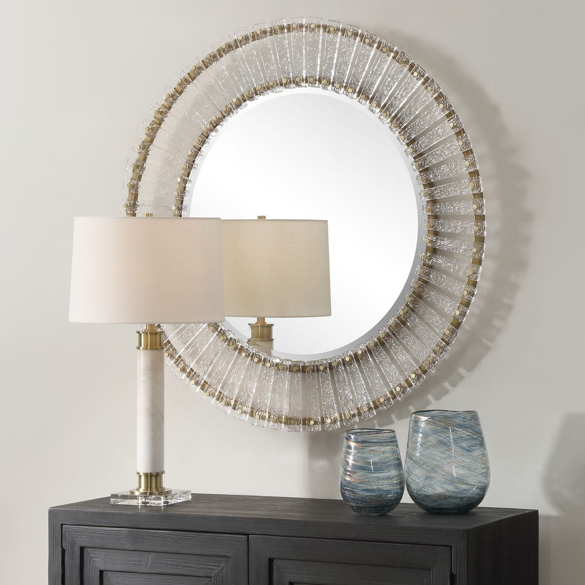 Round decorative wall mirror
